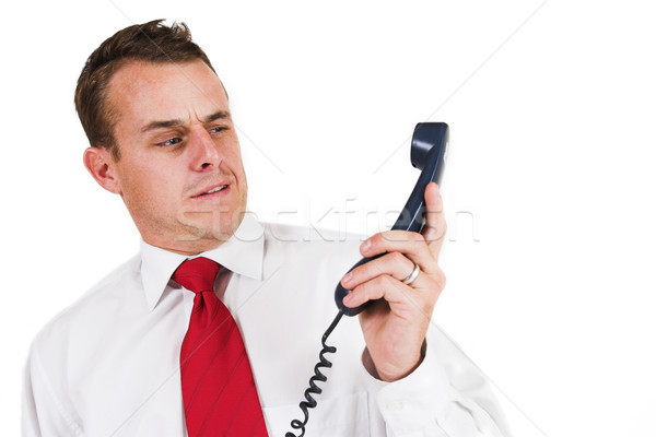 Stockfoto: Zakenman · zakenman · business · telefoon · man · pak