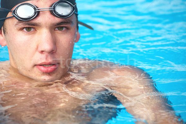 Zwemmer gezonde mannelijke aquatisch atleet Stockfoto © Forgiss