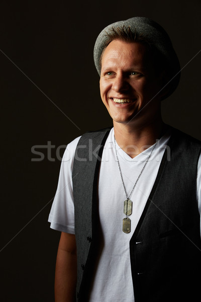 Felnőtt kaukázusi férfi portré fiatal felnőtt semleges Stock fotó © forgiss