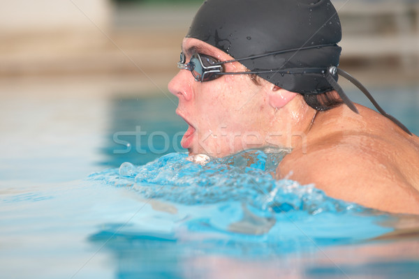 Zwemmer gezonde mannelijke aquatisch atleet Stockfoto © Forgiss