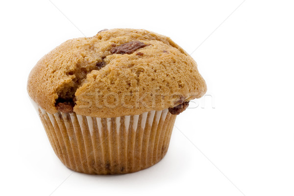 Alimentos 16 caramelo chip muffin blanco Foto stock © Forgiss