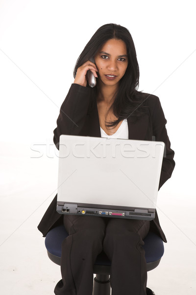 アフリカ 女性実業家 カジュアル オフィス 座って ストックフォト © Forgiss