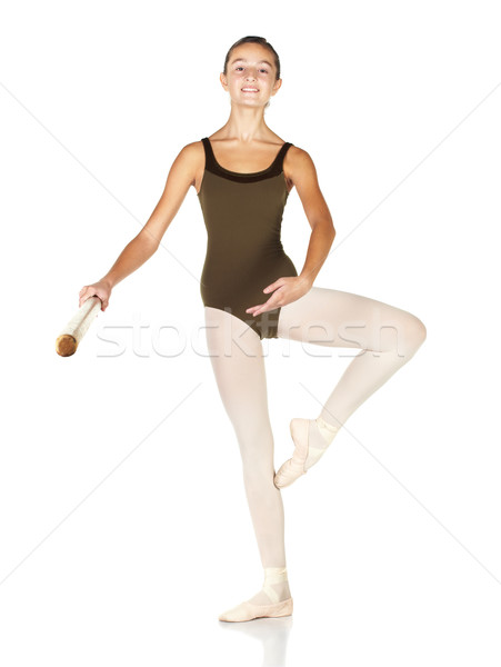 Jonge balletdanser vrouwelijke tonen klassiek Stockfoto © Forgiss