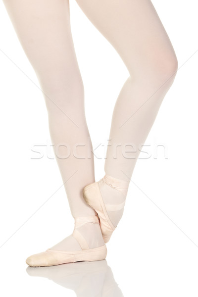 Jeunes ballerine fille blanche réfléchissant Photo stock © Forgiss
