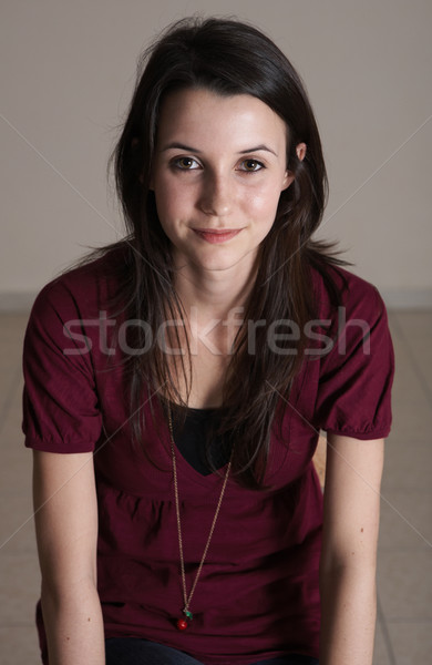 Genç genç kız portre güzel genç Stok fotoğraf © Forgiss