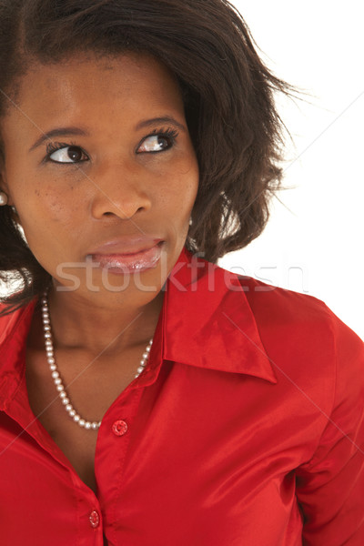 Belle africaine femme d'affaires portrait jeunes blanche Photo stock © Forgiss