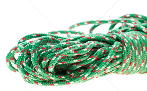 Verde nylon corda rolar escalada amarrar Foto stock © Forgiss