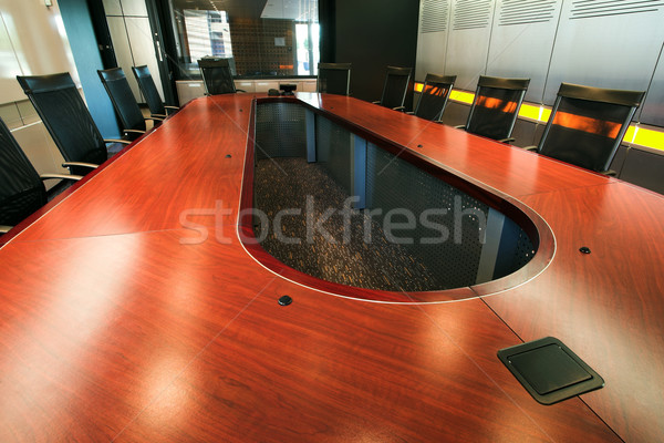Birou interior modern muncă sticlă industrie Imagine de stoc © Forgiss