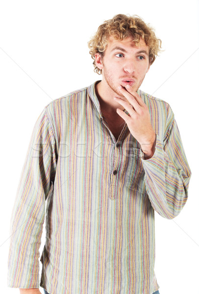 Blonde young man Stock photo © Forgiss