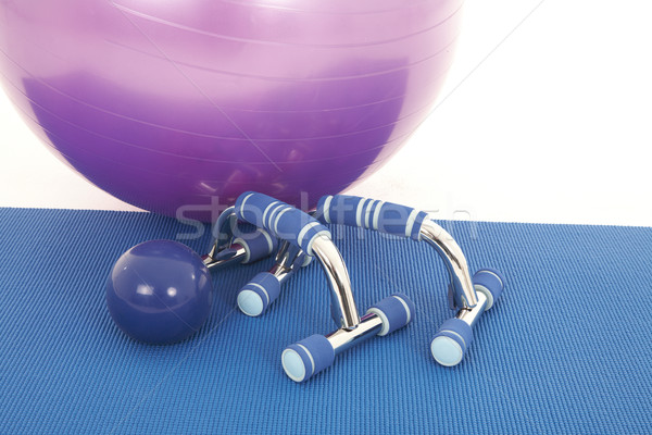 Fitness Ausrüstung Sammlung weichen Yoga nicht Stock foto © Forgiss