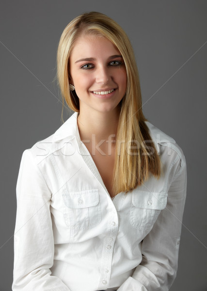 Mooie blonde vrouw kaukasisch vrouw lang Stockfoto © Forgiss