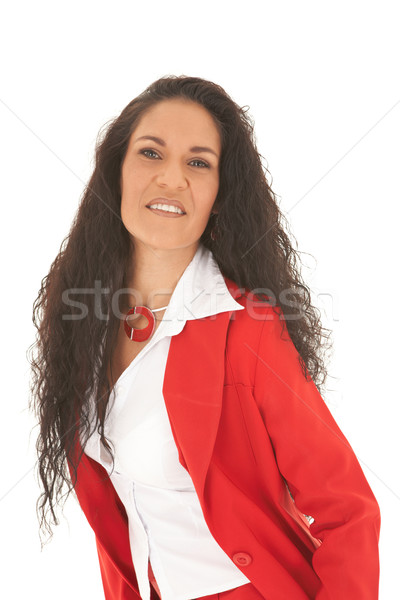 美しい 白人 女性実業家 肖像 小さな 長い ストックフォト © Forgiss