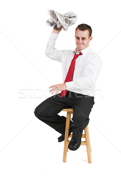 Geschäftsmann Anzug Mann professionelle männlich stehen Stock foto © Forgiss