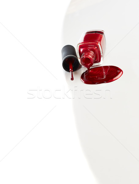 Zdjęcia stock: Czerwony · paznokci · mały · butelki · płyn