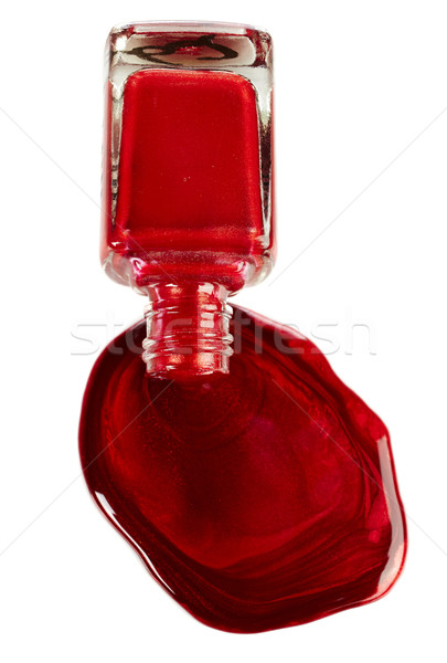 Rot Nagel Lack wenig Flasche Flüssigkeit Stock foto © Forgiss