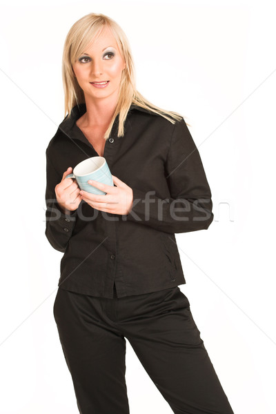 деловой женщины черный брюки рубашку Сток-фото © Forgiss
