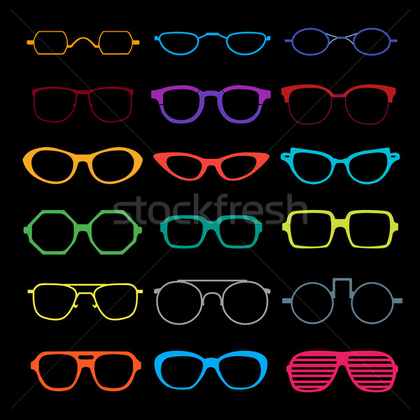 Wektora zestaw inny okulary biały słońce Zdjęcia stock © Fosin