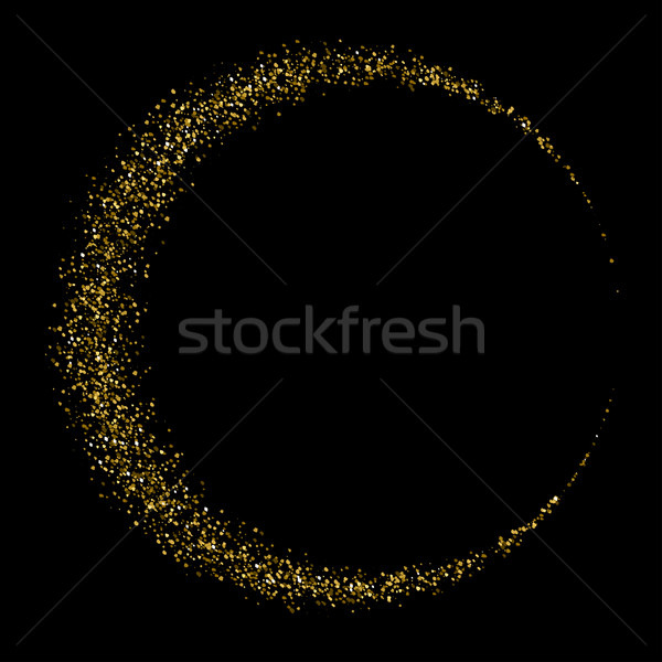 Gold glittering star dust circle Stock photo © Fosin