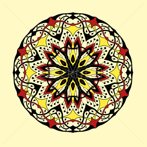 Mandala floral étnicas resumen decorativo elementos Foto stock © Fosin