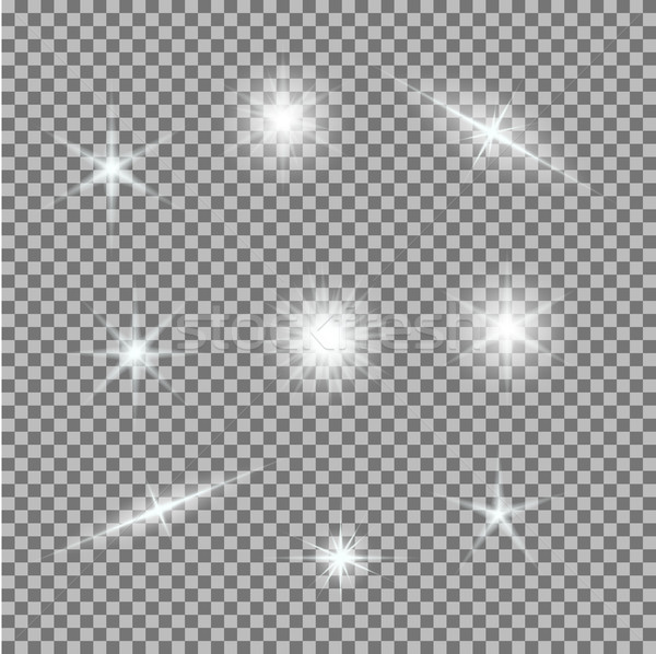 Vetor conjunto luz cinza branco Foto stock © Fosin