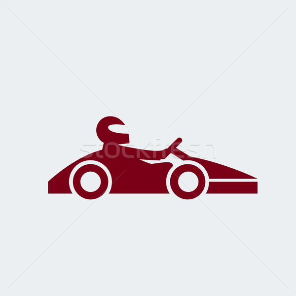 Kart with driver icon Stock photo © Fosin
