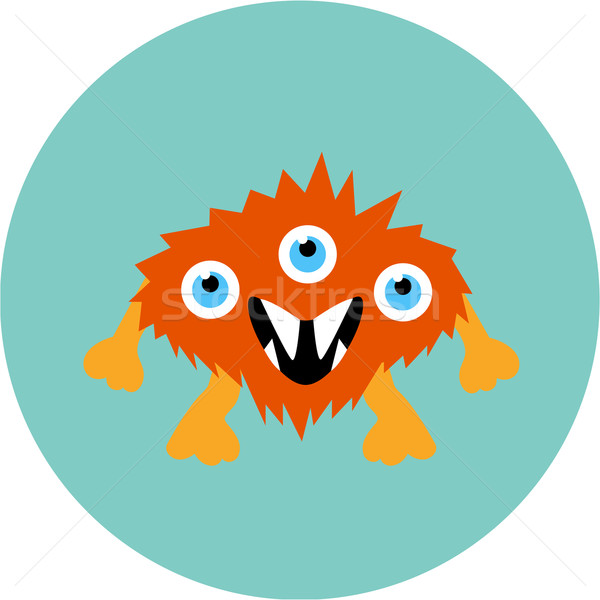 Cartoon cute monster alien. Vector illustration Stock photo © Fosin