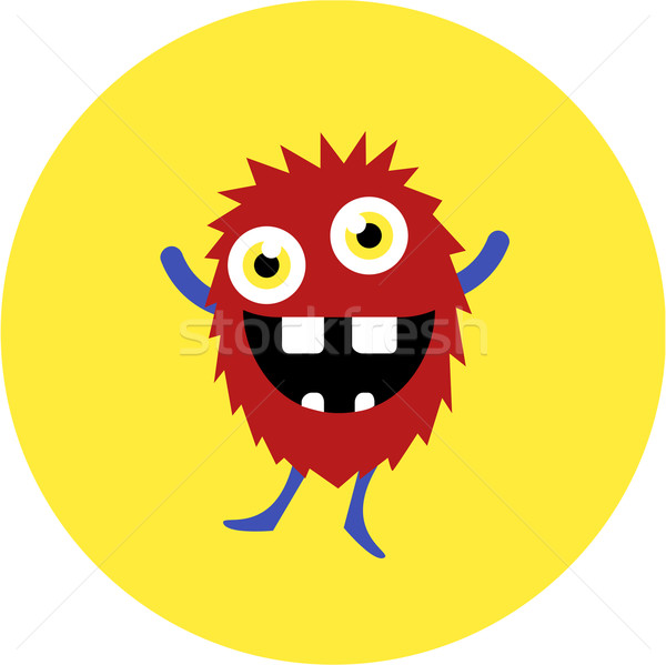 Cartoon cute monster alien. Vector illustration Stock photo © Fosin