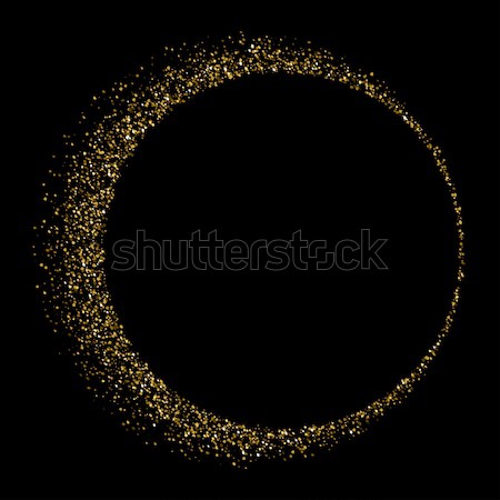 Gold glittering star dust circle Stock photo © Fosin