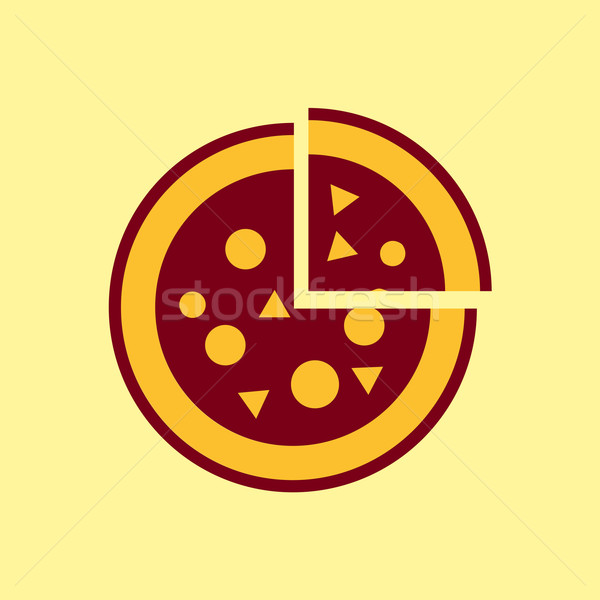 Fast food wektora ikona pizza piktogram polu Zdjęcia stock © Fosin