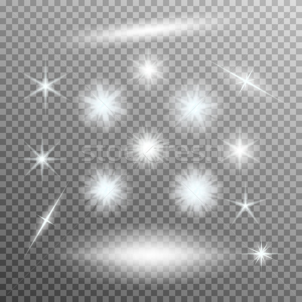 Wektora zestaw świetle przezroczysty gradient Zdjęcia stock © Fosin
