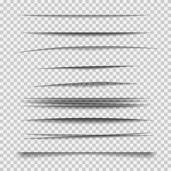 Conjunto transparente realista papel sombra efeitos Foto stock © Fosin