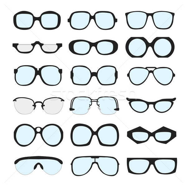 Vetor conjunto diferente óculos lentes branco Foto stock © Fosin