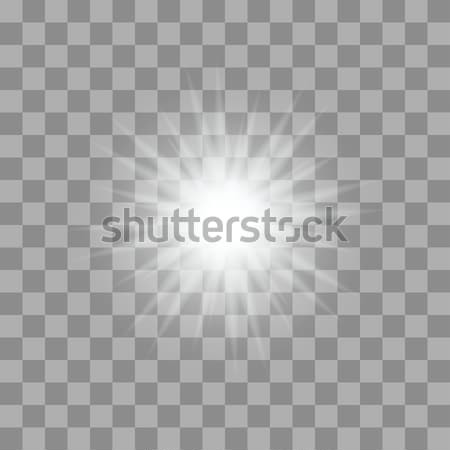 Vektor izzó fény átlátszó gradiens csillagok Stock fotó © Fosin