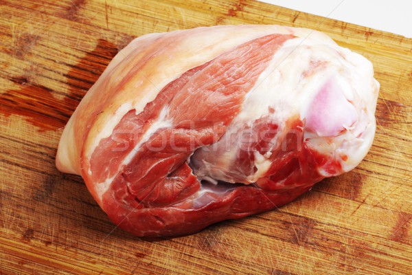 Ruw vlees achtergrond Rood plaat lam Stockfoto © Fotaw