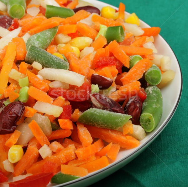 заморожены овощей фон льда зеленый обед Сток-фото © Fotaw