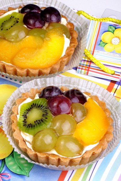 Stock photo: shortbread cake with fruit