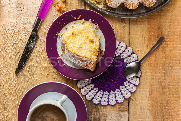 Cake baking food dough sweets dessert coffee Stock photo © fotoaloja