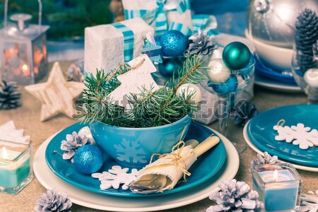 Noël noël table bord nouvelle année [[stock_photo]] © fotoaloja