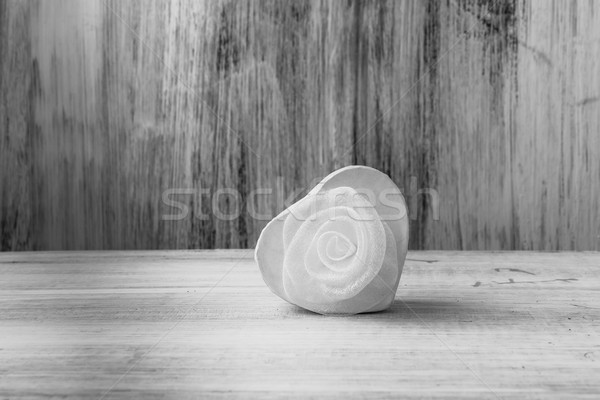Heart Love rose blue wooden background Stock photo © fotoaloja