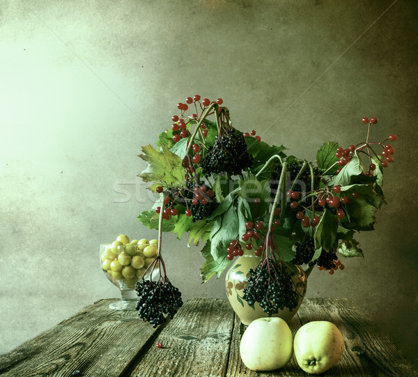 Stock fotó: ősz · virágcsokor · csendélet · virág · természet · gyümölcs