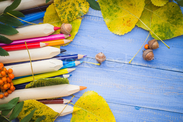 Vintage Background Concept Autumn Back School Stock Photo C Yotka