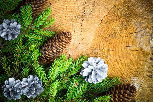 Christmas tree spruce pine wooden Stock photo © fotoaloja