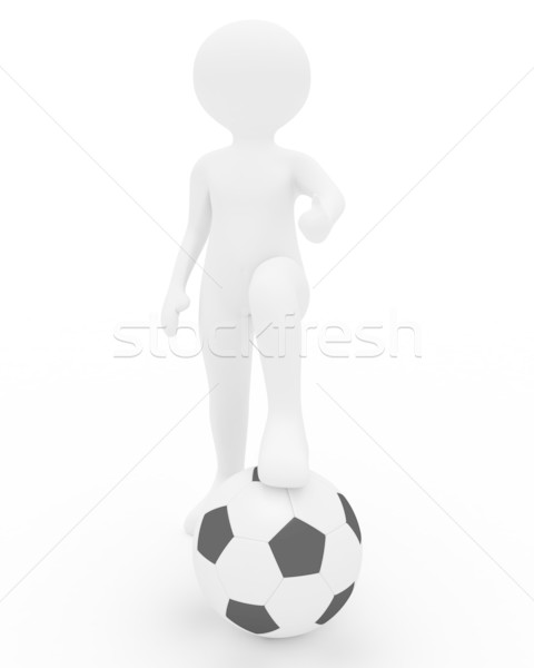 Fotbalist 3d face fotbal jucatori sportiv grafică Imagine de stoc © fotoaloja