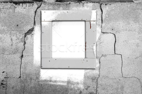 Window wall white old painting abstract wall cracked.jpg Stock photo © fotoaloja