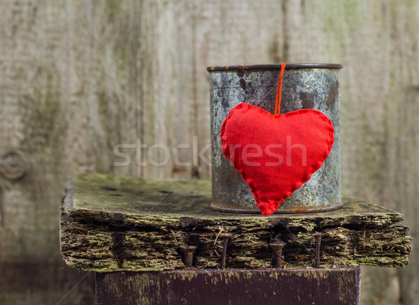heart hung rusty tin Stock photo © fotoaloja
