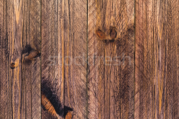 wall wooden planks painted brown Stock photo © fotoaloja
