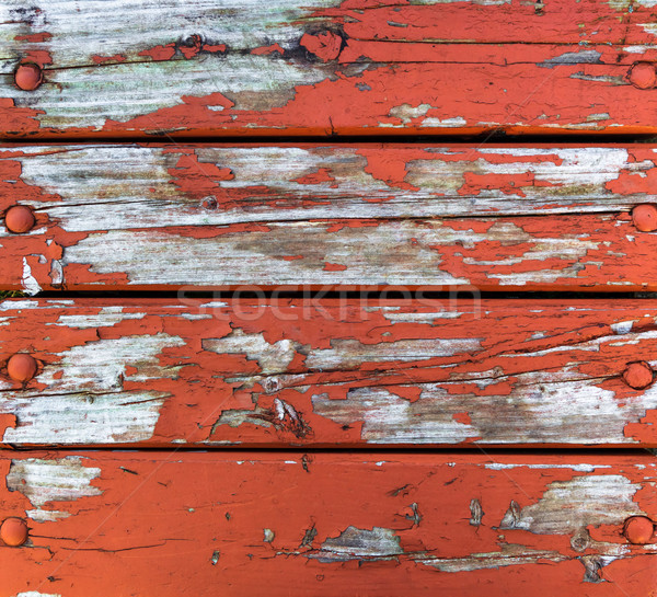 wood paneling old cracked paint Stock photo © fotoaloja