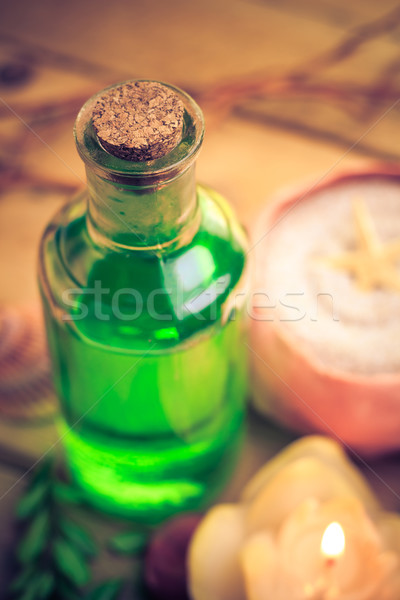 Olie massage aromatisch kaarsen stenen zen Stockfoto © fotoaloja