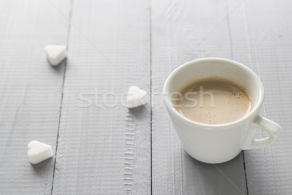 Xícara de café leite restaurante tabela energia Foto stock © fotoaloja