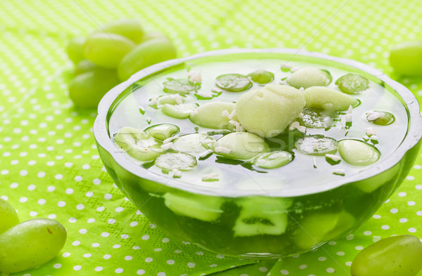 Delicious fruit jelly grapes dusted coconut shreds Stock photo © fotoaloja